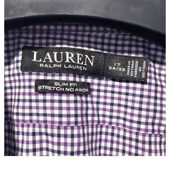 Lauren ralph Lauren‎ button down shirt men's size 17 (34/35) - Picture 3 of 4
